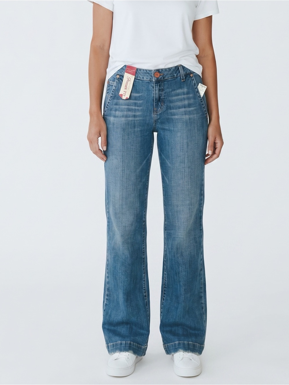 Aeropostale NEW - Sz 13 / 14 L - Wide-Leg Flare Jeans in Medium Blue distressed